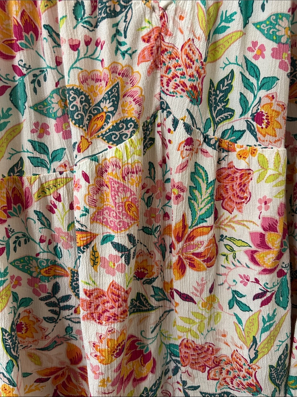 Tropical Peasant Blouse Women's L - Picture 5 of 11